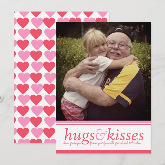 Grandpa Photo Carte Saint Valentin (Devant / Derrière)