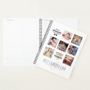 GRANDPA PHOTO COLLAGE GIFT Proud Papa Pops Gramps Planner