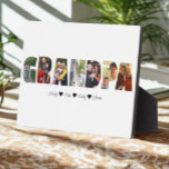 Grandpa Photo Collage Plaque with 7 Photos<br><div class="desc">This is a photo collage plaque that spells out the word GRANDPA along with a custom message. This is the perfect gift for any grandpa for father's day,  his birthday or Christmas.</div>