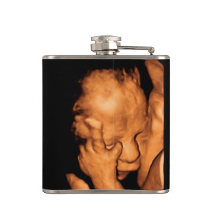 Grandpa Pregnancy  Ultrasound Sonogram Baby Photo Hip Flask