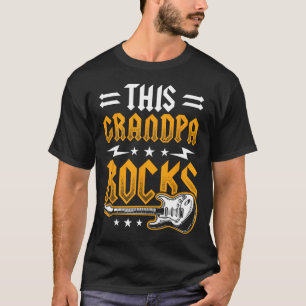 Grandpa Rocks Dad Guitar  T-Shirt