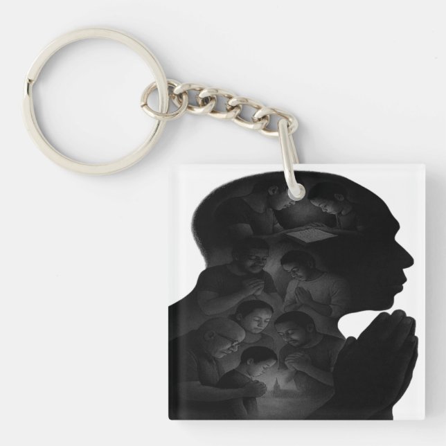 Grandpa’s Faith Journey Acrylic Keychain (Front)