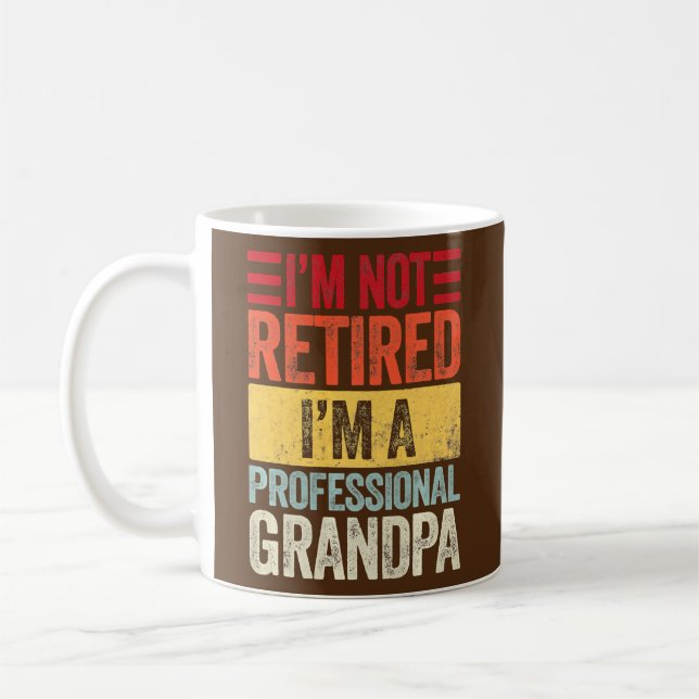 Grandpa s For Men Funny Fathers Day Retired Coffee Mug (Left)