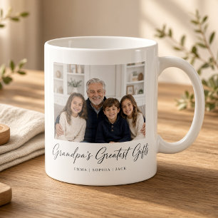 Grandpa’s Greatest Gifts Personalized Grandkids Coffee Mug