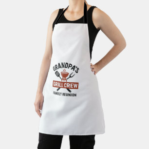 Grandpa’s Grill Crew Family BBQ Reunion Shirt Apron
