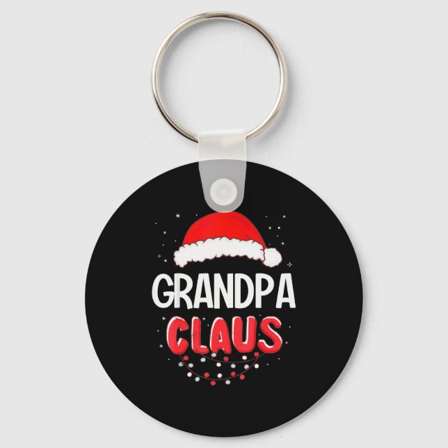 Grandpa Santa Claus Christmas Matching Costume  Keychain (Front)