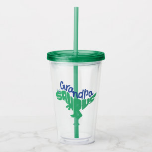 Grandpa Saurus Graphic Acrylic Tumbler