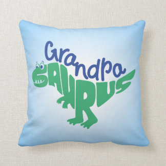 Grandpa Saurus Graphic Throw Pillow