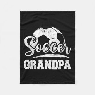 Grandpa Soccer Player Game Day Father's Day  Fleece Blanket