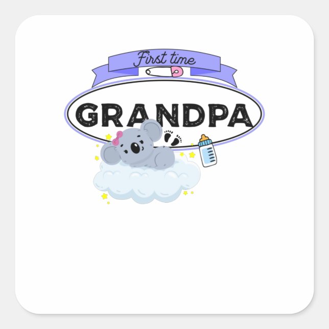 Grandpa Square Sticker (Front)