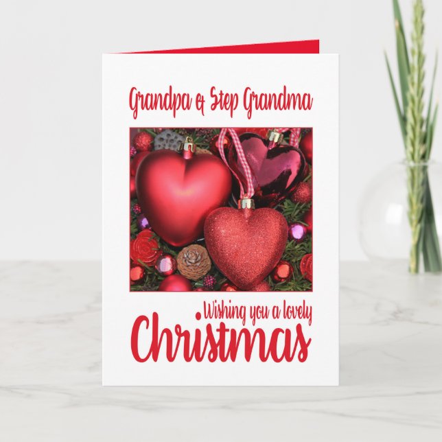 Grandpa Step Grandma Lovely Christmas card (Front)