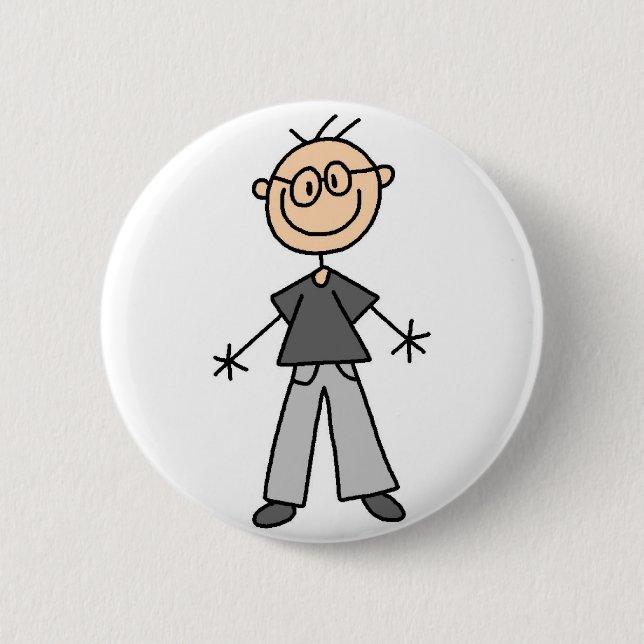 Grandpa Stick Figure Button (Front)