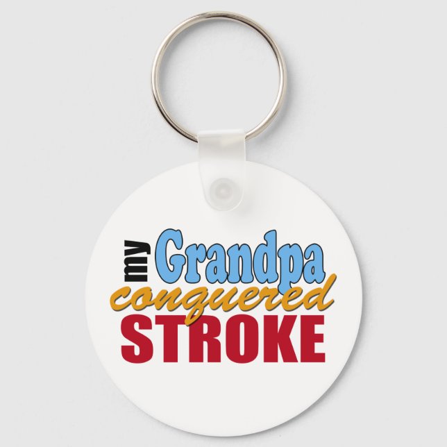 Grandpa Stroke Survivor Keychain (Front)