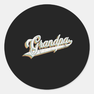 Grandpa Style Fatherâ€™S Day For G-Pa Grandpa Classic Round Sticker