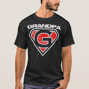 Grandpa Superhero Funny Gift Fathers Day T-Shirt
