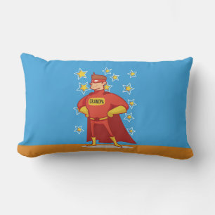 Grandpa Superhero on Father's Day Lumbar Pillow