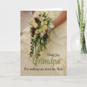 Grandpa   Thanks for Walking me down Aisle Thank You Card