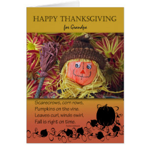 Grandpa Thanksgiving mignon Écarce d'automne