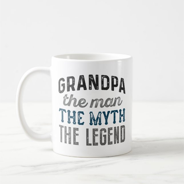 Grandpa The Man The Myth The Legend Coffee Mug (Left)
