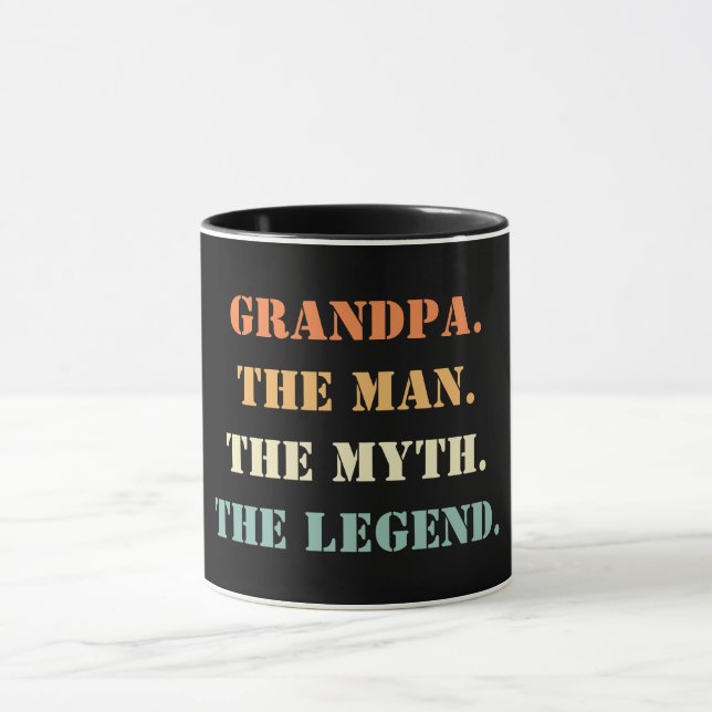 Grandpa The Man The Myth The Legend Father's Day Mug (Center)