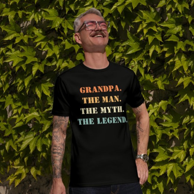 Grandpa The Man The Myth The Legend Father's Day T-Shirt (Creator Uploaded)