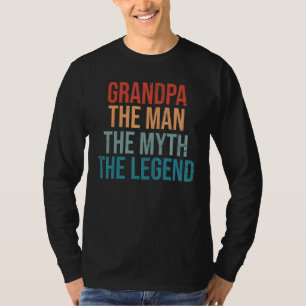 Grandpa The Man The Myth The Legend Father's Day V T-Shirt