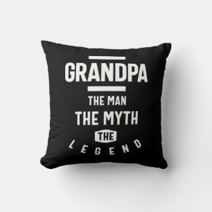 Grandpa The Man The Myth The Legend Throw Pillow
