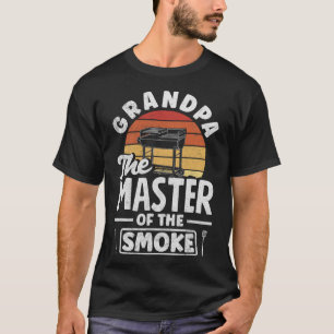 Grandpa The Master Of Smoke Father's Day Bbq T-Shirt