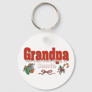 Grandpa, The Next Best Thing To Santa Keychain