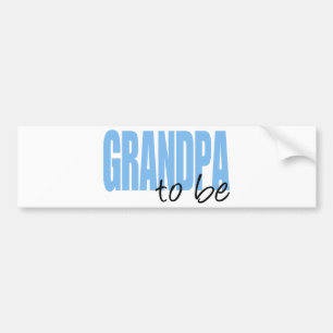 Grandpa To Be (Blue Block Font) Bumper Sticker