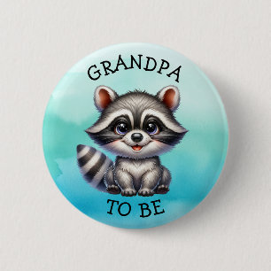 Grandpa To Be   Woodland Creatures Baby Shower 2 Inch Round Button
