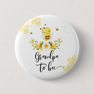 Grandpa to bee baby shower 2 inch round button