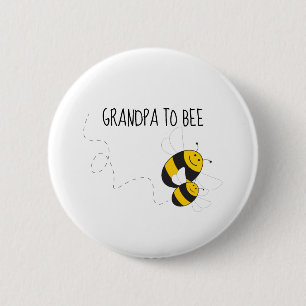 Grandpa to bee button for bumblebee baby shower