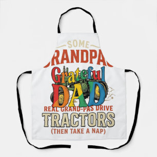 Grandpa Tractor Vintage Farm Nap Shirt Design_1 Apron