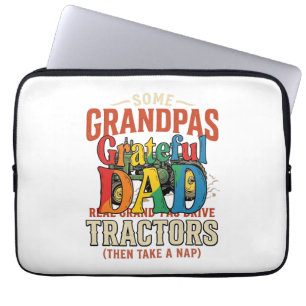 Grandpa Tractor Vintage Farm Nap Shirt Design_1 Laptop Sleeve
