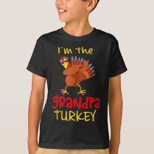 Grandpa Turkey Matching Family Group Thanksgiving  T-Shirt