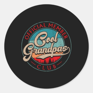 Grandpa Vintage Cool Grandpas Club Official Member Classic Round Sticker