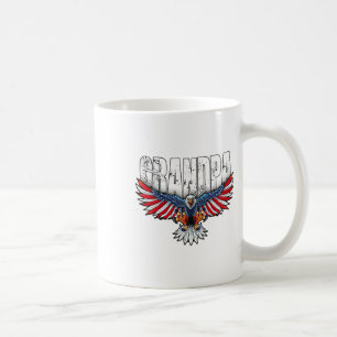 Grandpa Vintage Usa Flag Byld Eagle Patriotic 4th Coffee Mug