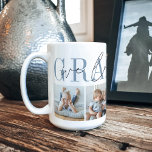 Grandpa We Love You 4 Photo Collage Coffee Mug<br><div class="desc">Create a sweet keepsake for a beloved Grandpa this Father's Day or Grandparents Day with this simple design that features four of your favourite photos. "Grandpa,  we love you" appears across the top in block and script lettering in shades of blue.</div>