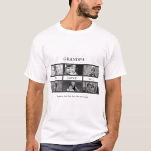 Grandpa We Love You 6 Photo T-Shirt