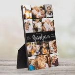 Grandpa We Love you Hearts Modern Photo Collage Plaque<br><div class="desc">We love you Grandpa! Cute, modern custom family photo collage plaque to show grandpa how much he's loved. We love this hand lettered script design with heart flourishes, making this a heartfelt keepsake gift for a beloved grandfather. Personalize with 12 favorite pictures and your personal message and names.</div>