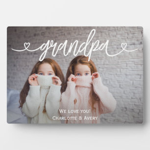 Grandpa We Love You Personalized Photo Plaque