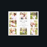 Grandpa We love You Photo Collage  Canvas Print<br><div class="desc">Grandpa We love you Photo Collage.  8 photos.  Customize.  Neutral Background.  Canvas.  Could by any name (grandma,  mom,  dad)</div>