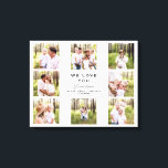 Grandpa We love You Photo Collage  Canvas Print<br><div class="desc">Grandpa We love you Photo Collage.  8 photos.  Customize.  Neutral Background.  Canvas.  Could by any name (grandma,  mom,  dad)</div>