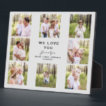 Grandpa We love You Photo Collage Plaque<br><div class="desc">Grandpa We love you Photo Collage.  8 photos.  Customize.  Neutral Background.</div>