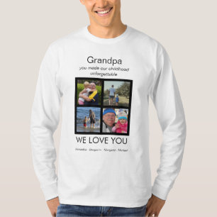 Grandpa We love you Photo Personalized White T-Shirt