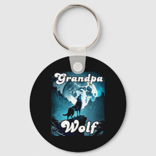 Grandpa Wolf Matching Tribe Wolves Camping Pack Fa Keychain