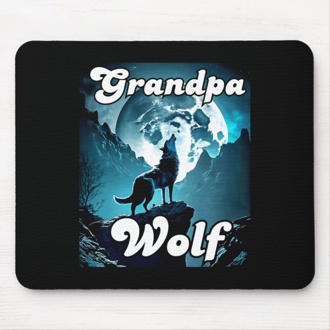 Grandpa Wolf Matching Tribe Wolves Camping Pack Fa Mouse Pad (Front)