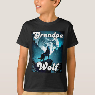 Grandpa Wolf Matching Tribe Wolves Camping Pack Fa T-Shirt