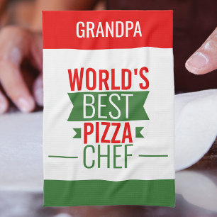 Grandpa -World's Best Pizza Chef Kitchen Towel
